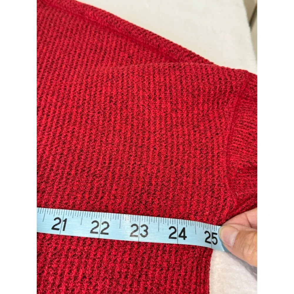 Women's Time and Tru Red Cowl Neck Sweater L (12-14) relaxed fit